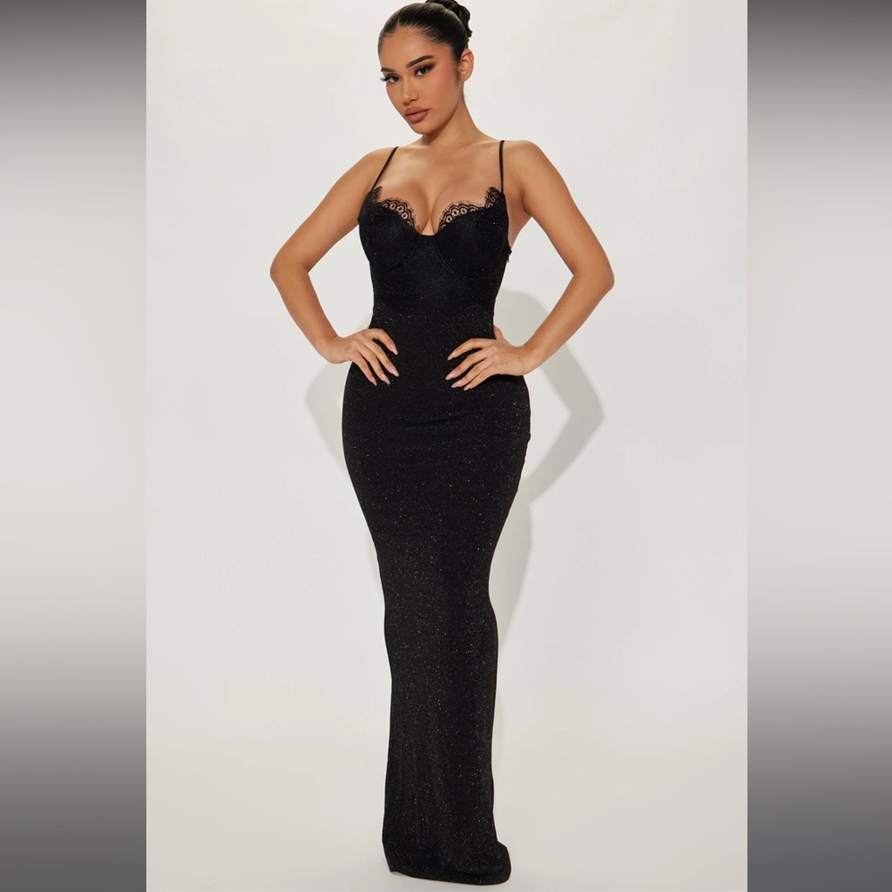 Black Sparkly Bodycon Dress